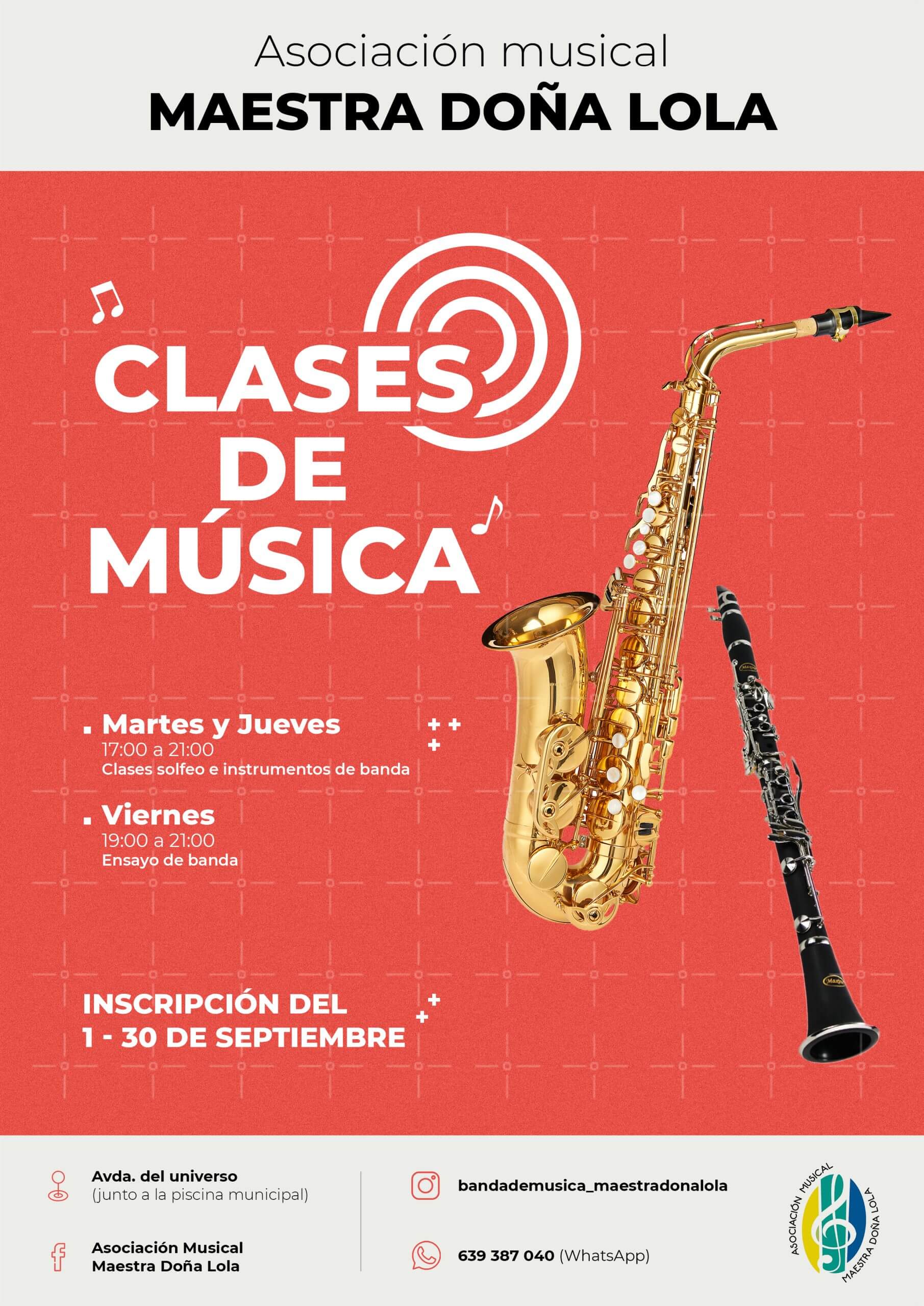 Cartel Clases de Música